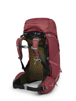 Osprey Aura AG 50 Tursekk Dame -Osrey Butikk AuraAG50 S22 SideBack BerrySorbetRed 10004016 web