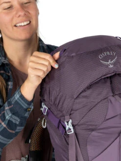 Osprey Aura AG 50 Tursekk Dame -Osrey Butikk AuraAG 50L S22 Detail5 EnchantmentPurple web