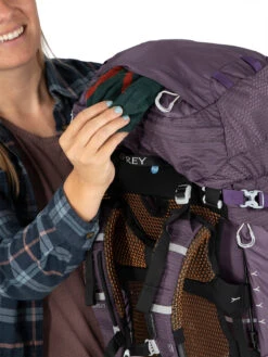 Osprey Aura AG 50 Tursekk Dame -Osrey Butikk AuraAG 50L S22 Detail7 EnchantmentPurple web