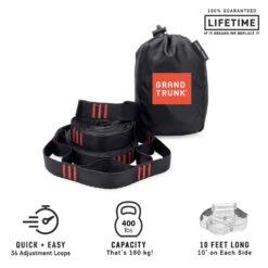 Opphengstau Til Hengekøye -Osrey Butikk Grand Trunk Straps Opphengstau Black